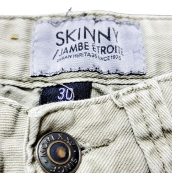 Mens Skinny Khaki Jeans - Size 30/30 - Picture 2 of 4